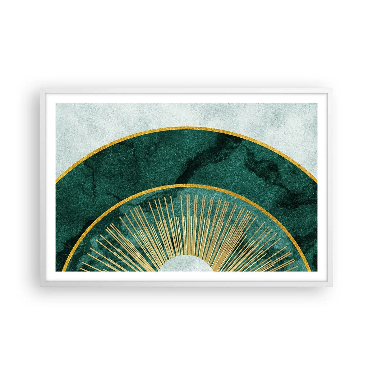 Affiche dans un cadre blanc - Poster - Un autre système solaire - 91x61 cm