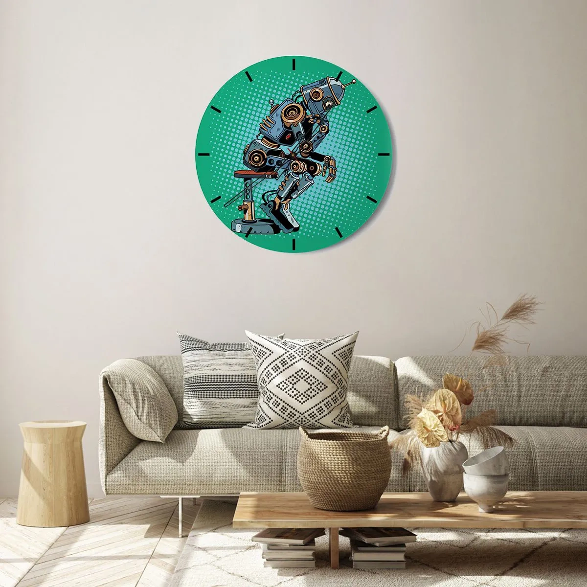 Horloge murale - Pendule murale - Au-dessus de l'essence de l'être - 30x30 cm