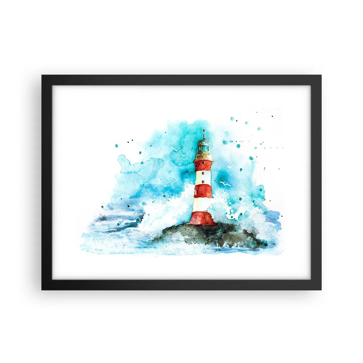 Affiche dans un cadre noir - Poster - Unité des éléments - 40x30 cm