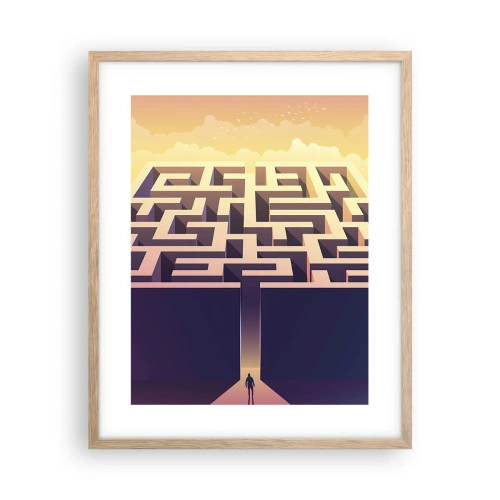 Affiche dans un chêne clair - Poster - Le temps de la décision - 40x50 cm