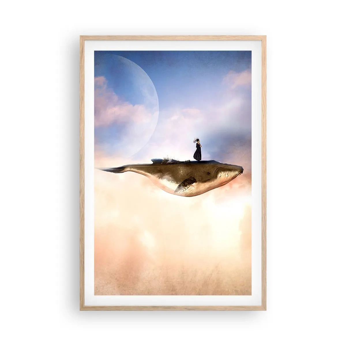 Affiche dans un chêne clair - Poster - Voyage irréel - 61x91 cm