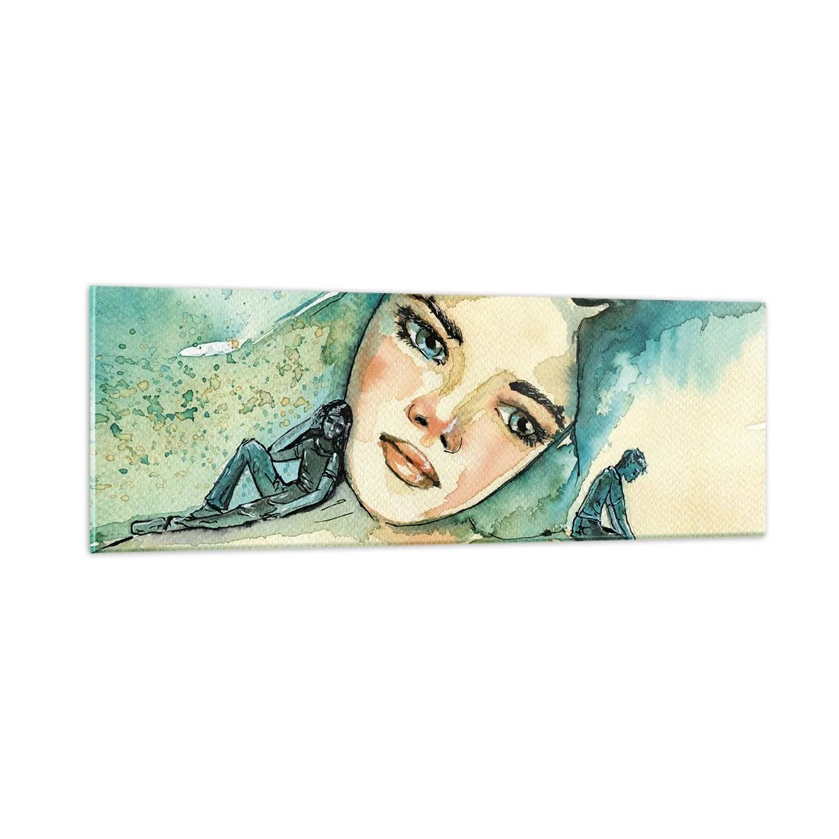 Impression sur verre - Image sur verre - Suis-je bleu? - 90x30 cm