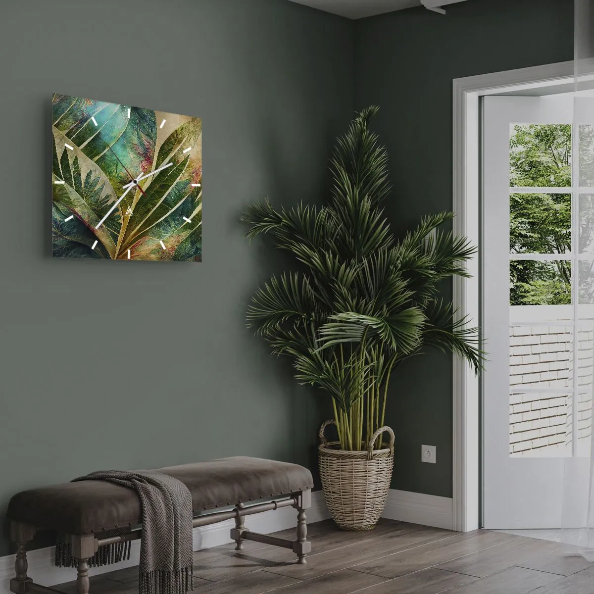 Horloge murale - Pendule murale - Les couleurs des tropiques - 30x30 cm