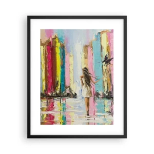 Affiche dans un cadre noir - Poster - Viens avec moi - 40x50 cm