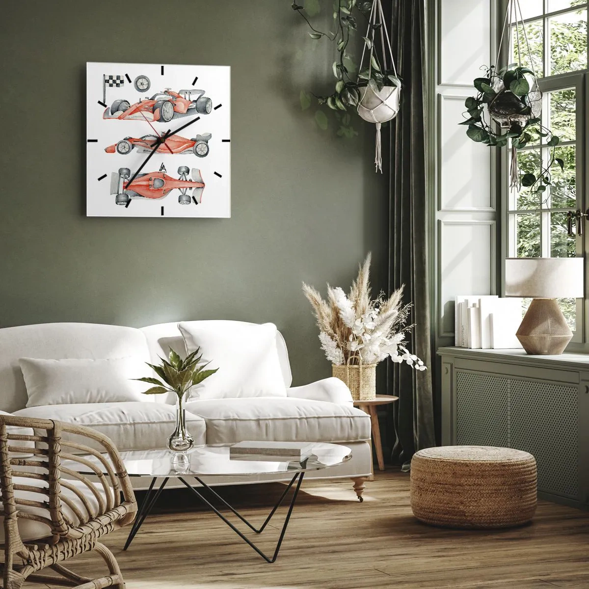 Horloge murale - Pendule murale - poursuis ton rêve - 30x30 cm