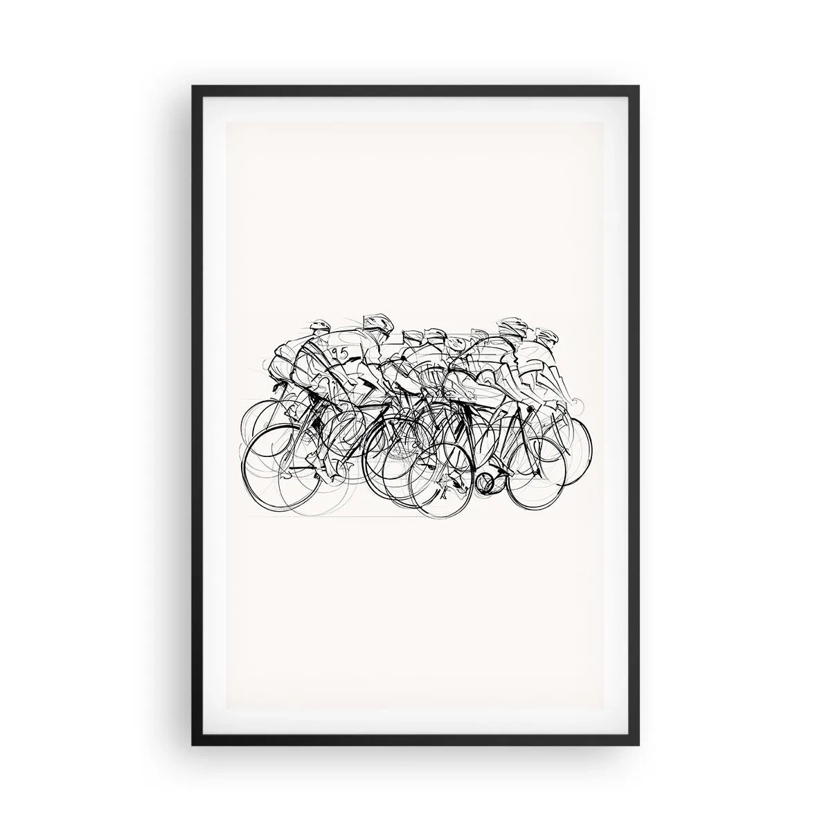 Affiche dans un cadre noir - Poster - Ensemble en équipe - 61x91 cm