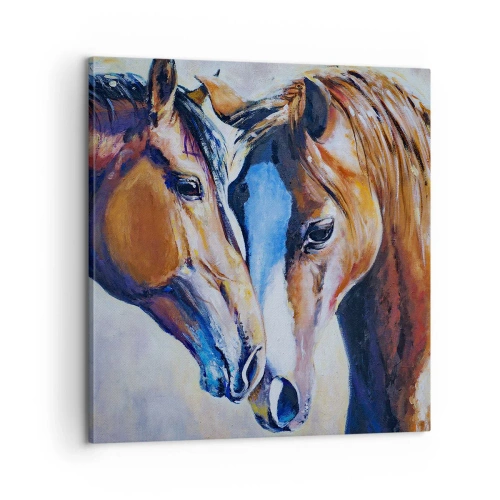 Impression sur toile - Image sur toile - Est-ce de l'amitié ? Ou de l'amour ? - 60x60 cm