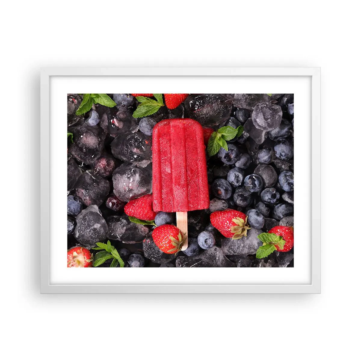 Affiche dans un cadre blanc - Poster - Le goût d’un été chaud - 50x40 cm