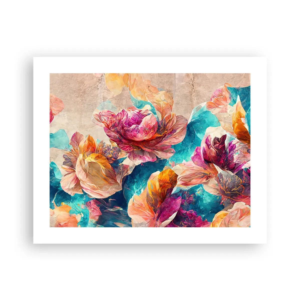 Affiche - Poster - Splendeur colorée du bouquet - 50x40 cm