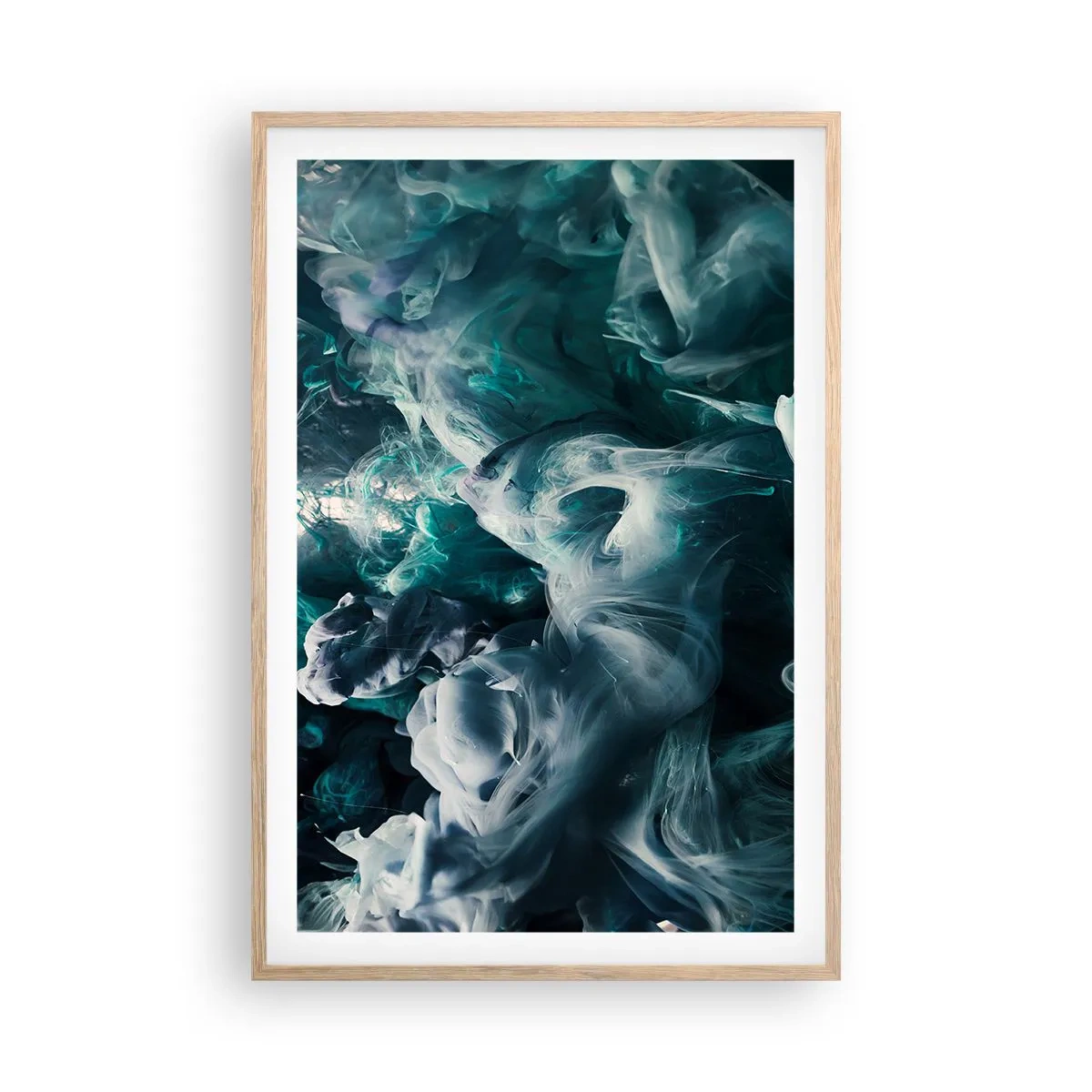 Affiche dans un chêne clair - Poster - Mouvement des couleurs - 61x91 cm