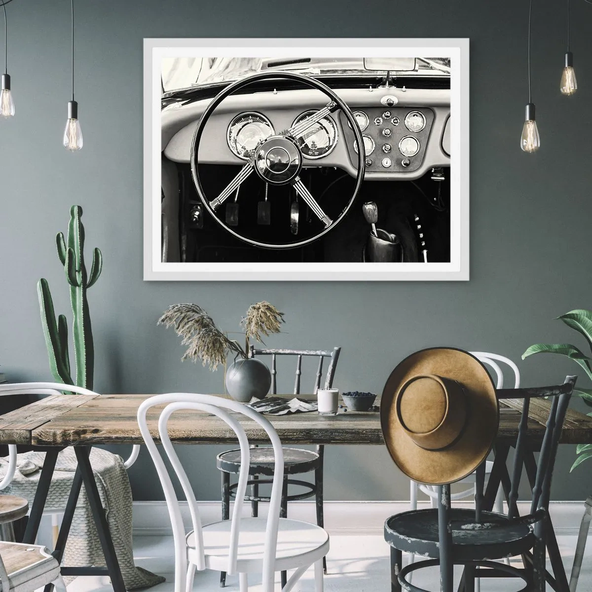 Affiche dans un cadre blanc - Poster - Rêve de collectionneur - 91x61 cm