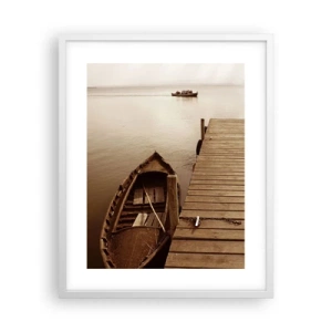 Affiche dans un cadre blanc - Poster - Le grand silence - 40x50 cm