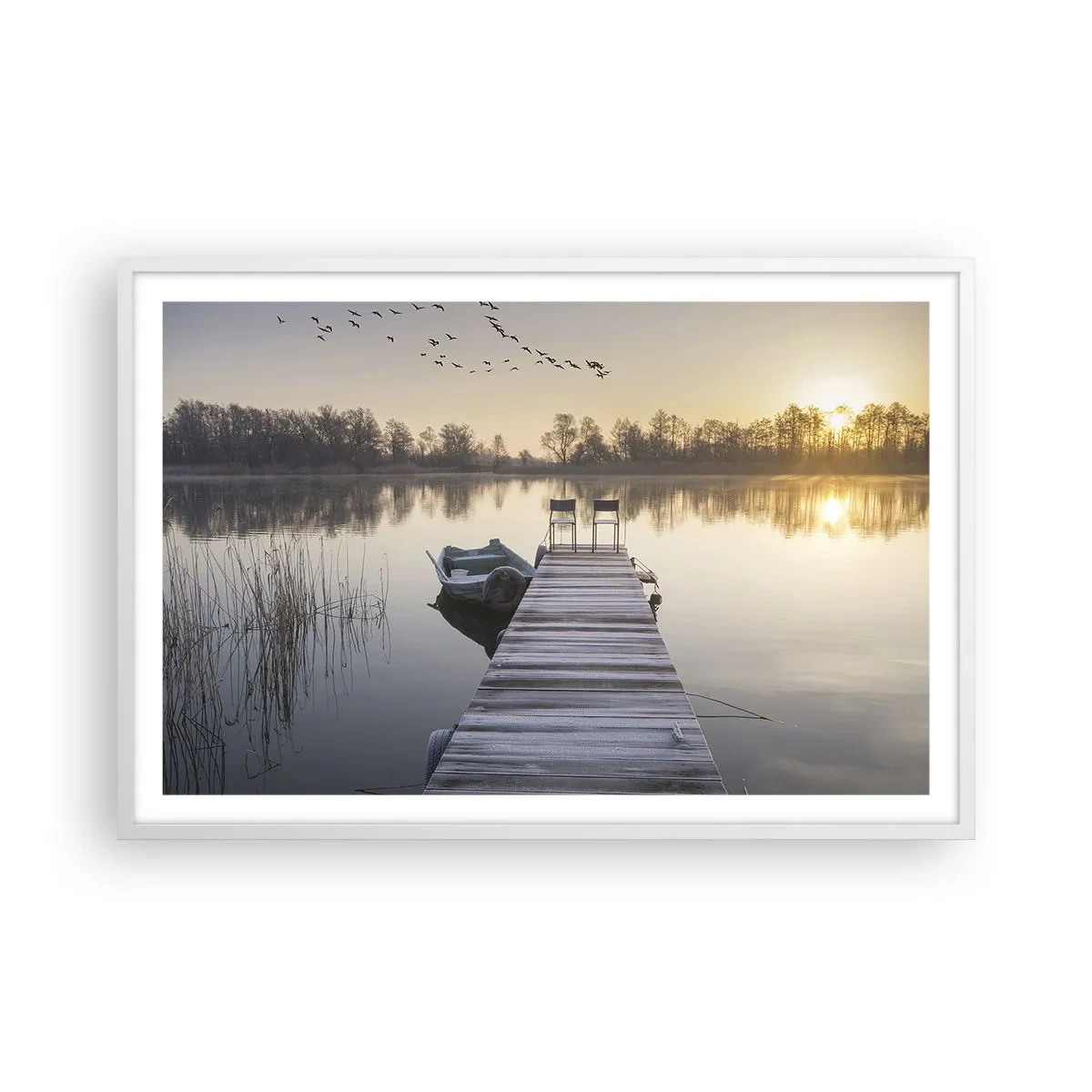 Affiche dans un cadre blanc - Poster - Je reviendrai - 91x61 cm