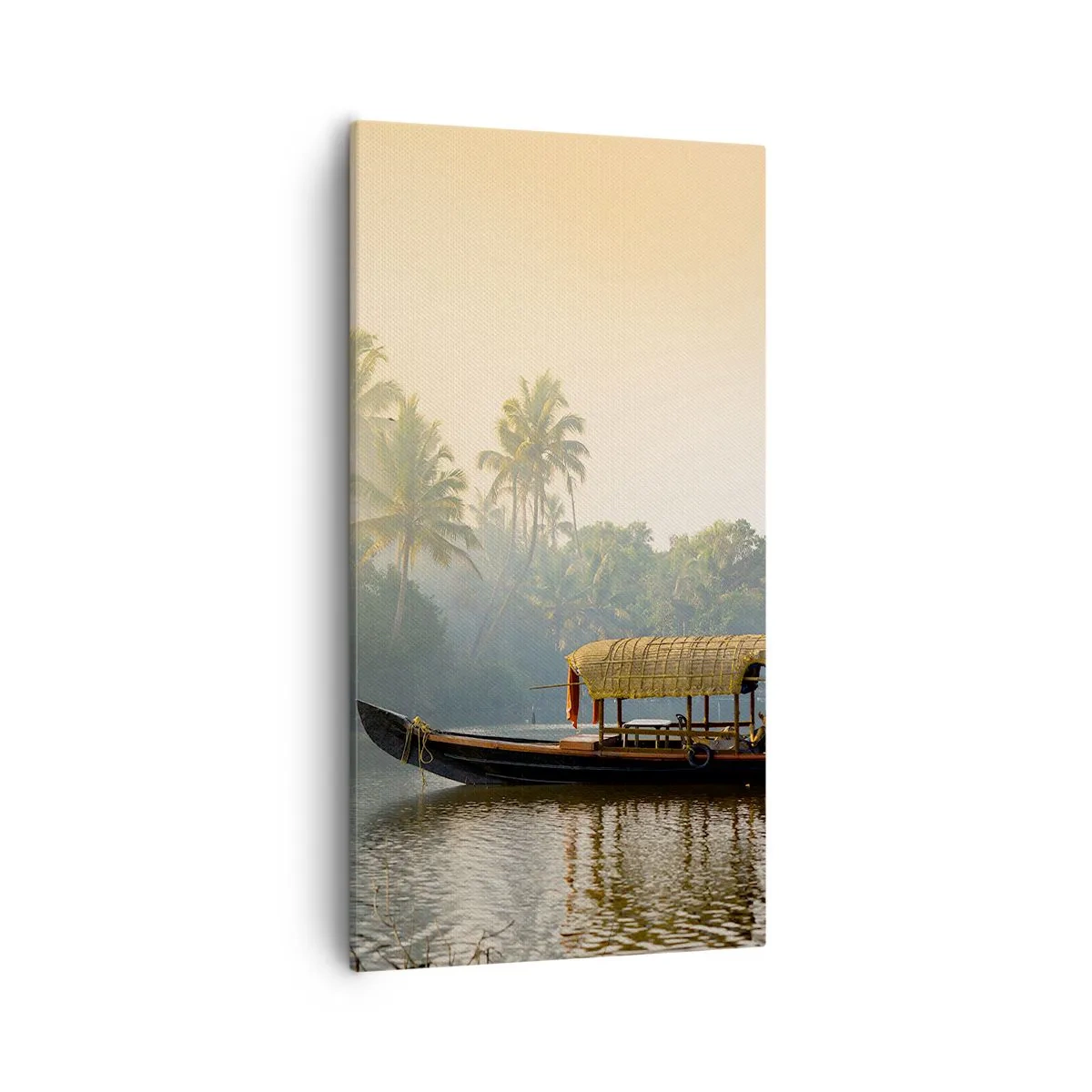 Impression sur toile - Image sur toile - Maison sur la rivière - 55x100 cm