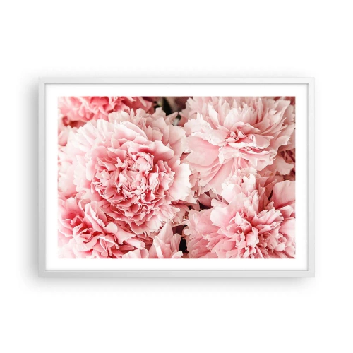 Affiche dans un cadre blanc - Poster - Rêve rose - 70x50 cm