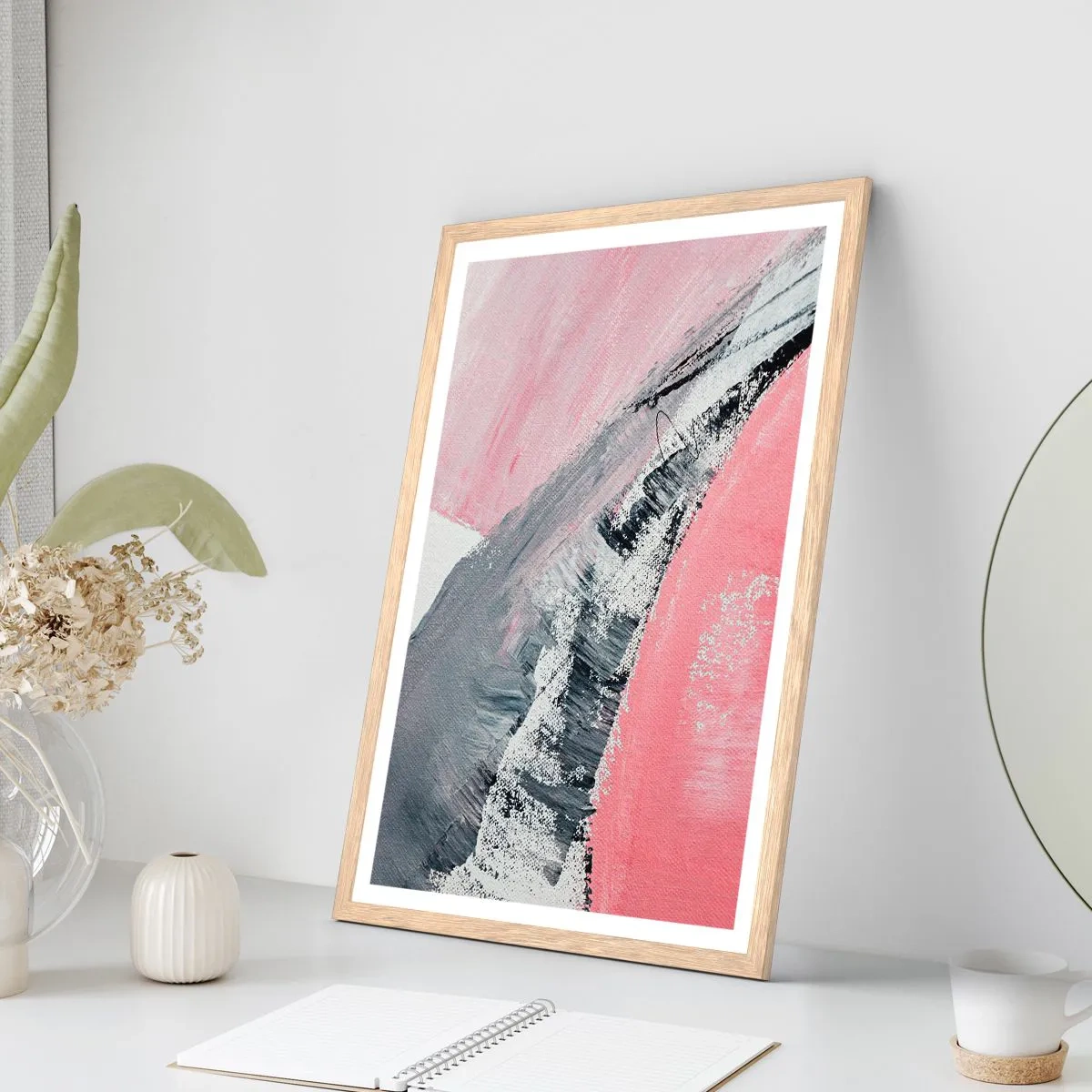 Affiche dans un chêne clair - Poster - Composition assortie - 30x40 cm