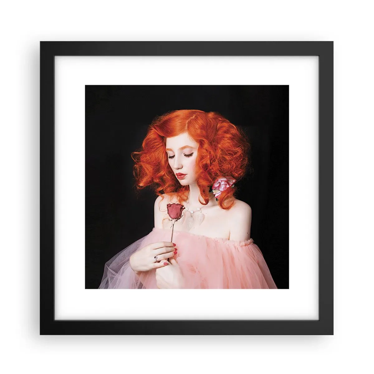 Affiche dans un cadre noir - Poster - De style baroque - 30x30 cm