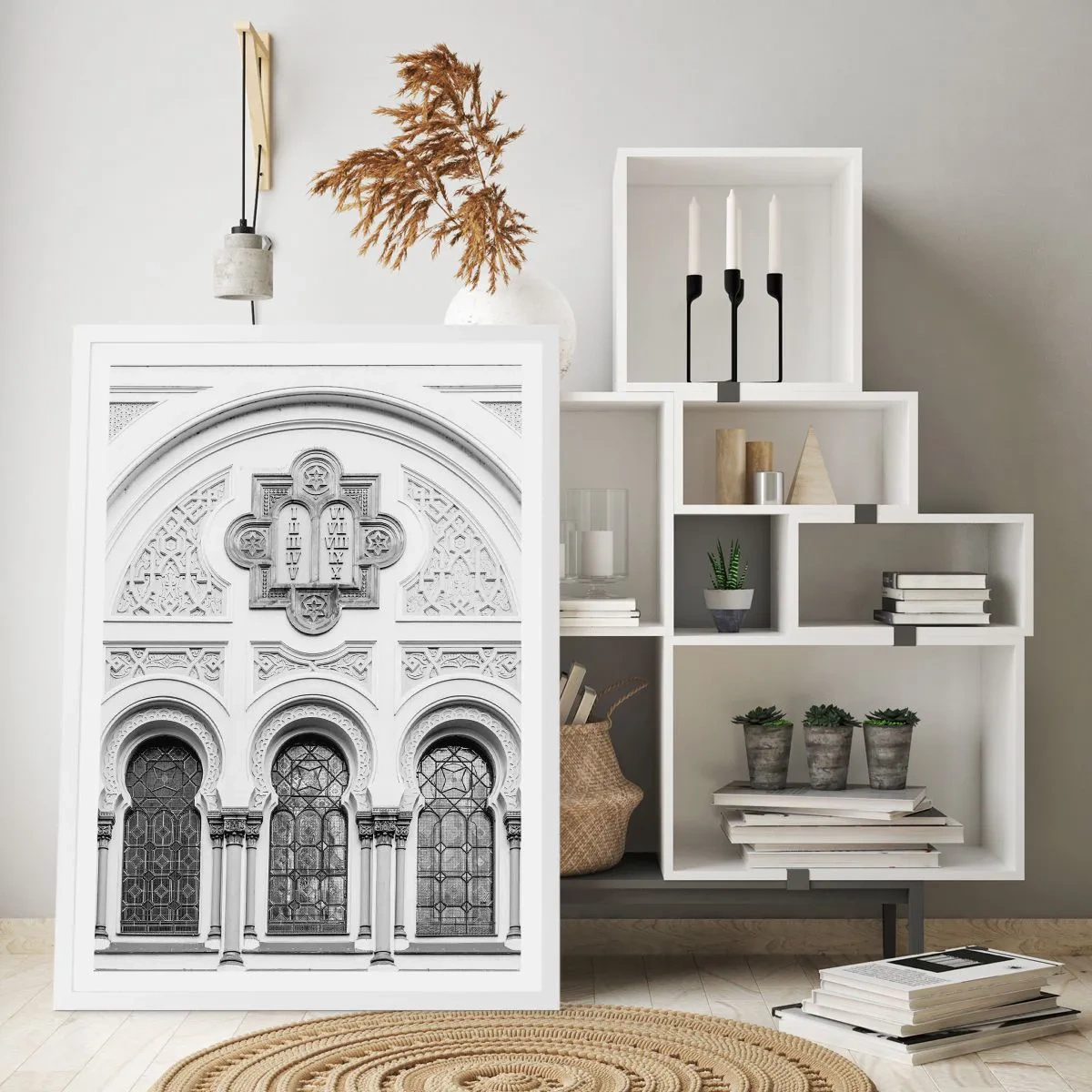 Affiche dans un cadre blanc - Poster - À la frontière des cultures - 50x70 cm