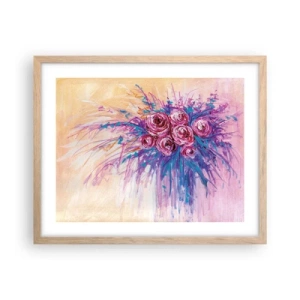 Affiche dans un chêne clair - Poster - Fontaine aux roses - 50x40 cm