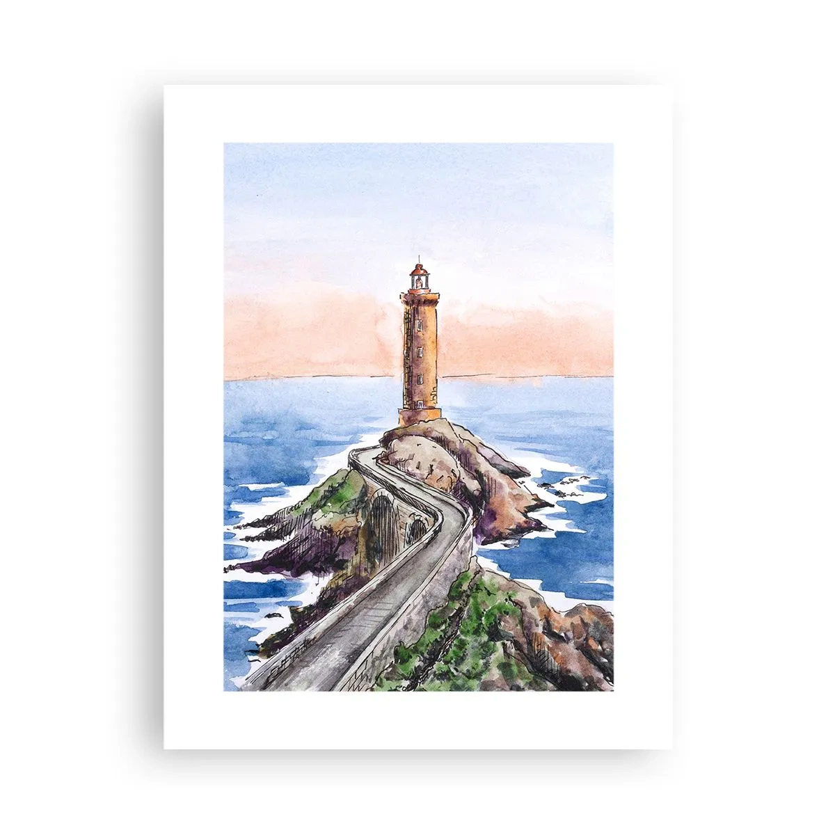 Affiche - Poster - Face à la mer - 30x40 cm