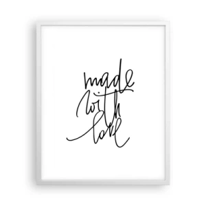 Affiche dans un cadre blanc - Poster - La meilleure marque - 40x50 cm