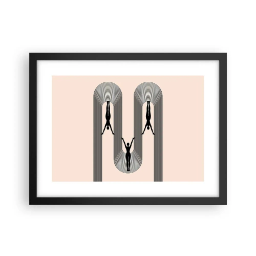 Affiche dans un cadre noir - Poster - Les jambes en l’air - 40x30 cm