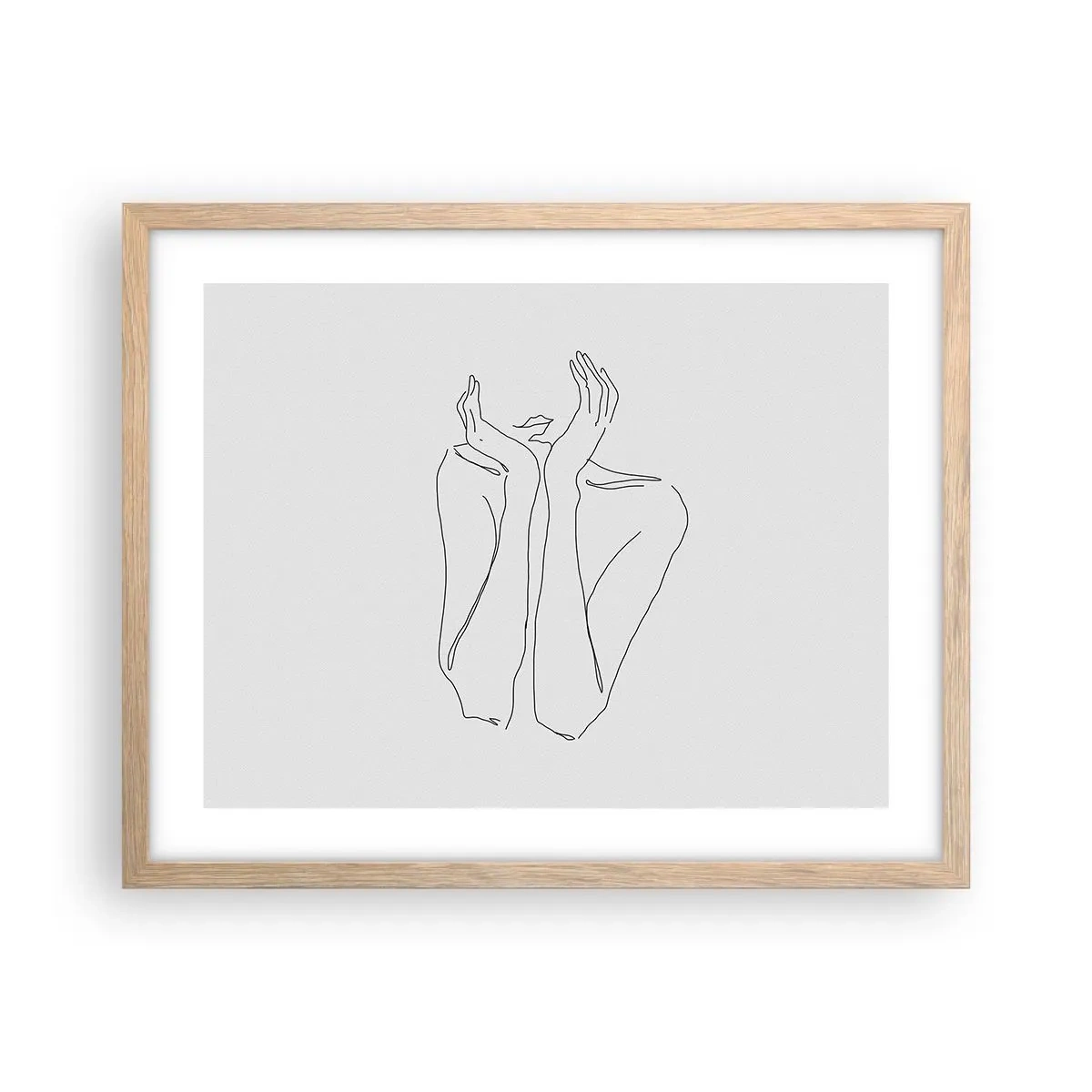 Affiche dans un chêne clair - Poster - De quoi rêvent les femmes - 50x40 cm