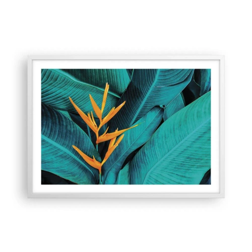 Affiche dans un cadre blanc - Poster - Fleur d'Eden - 70x50 cm