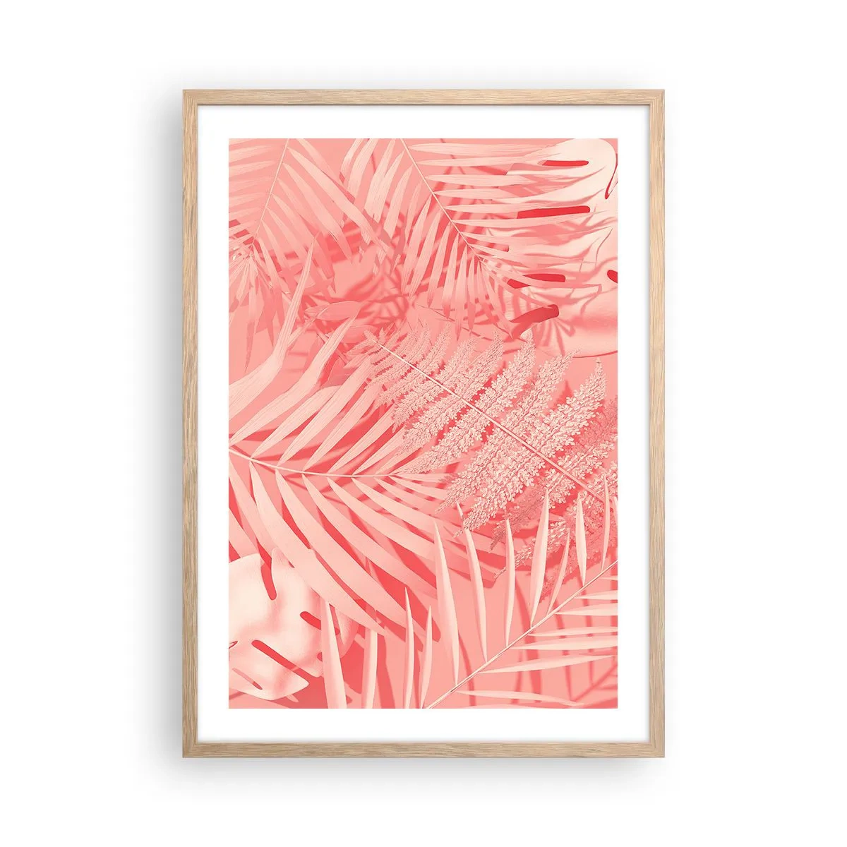 Affiche dans un chêne clair - Poster - Concept de rose - 50x70 cm