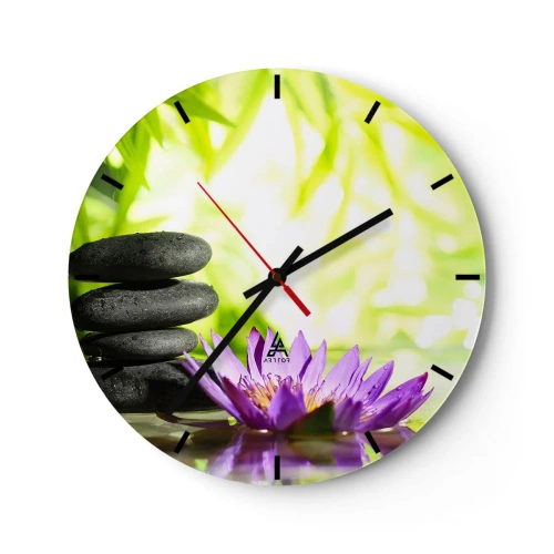 Horloge murale - Pendule murale - Dans un buisson de bambou - 40x40 cm