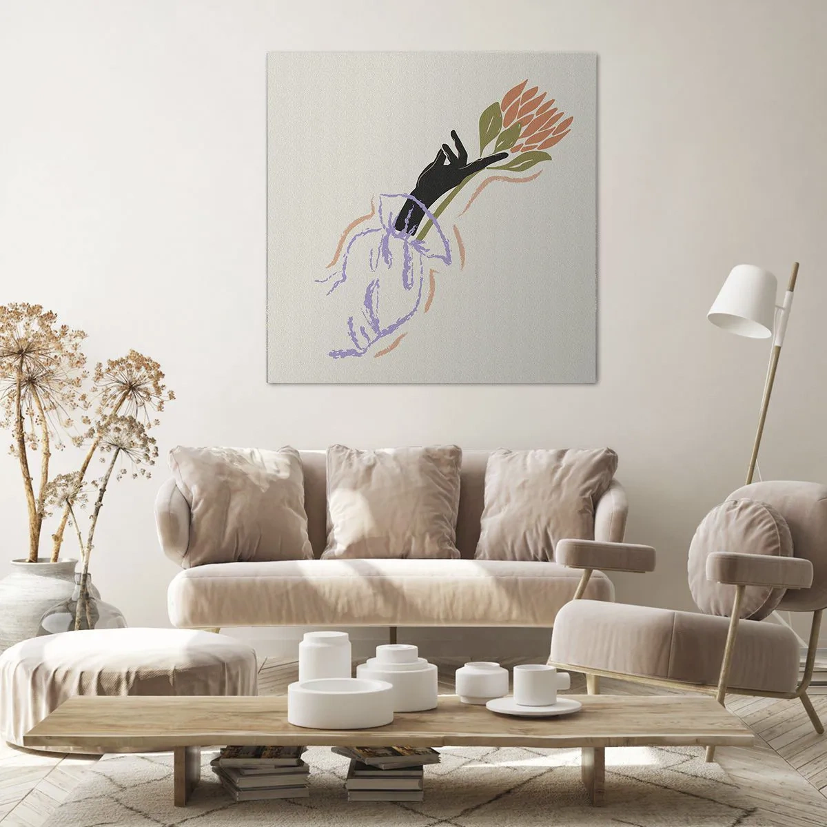 Impression sur toile - Image sur toile - Touche fraternelle - 40x40 cm