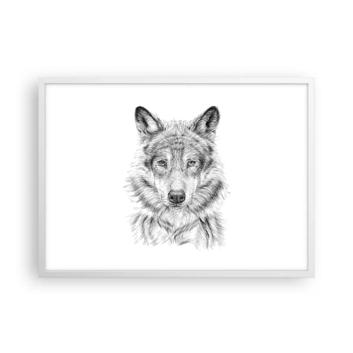 Affiche dans un cadre blanc - Poster - Un leader né - 70x50 cm