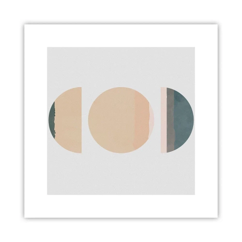 Affiche - Poster - Cercles après cercles - 30x30 cm