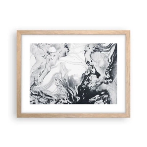 Affiche dans un chêne clair - Poster - Au centre de la Terre - 40x30 cm