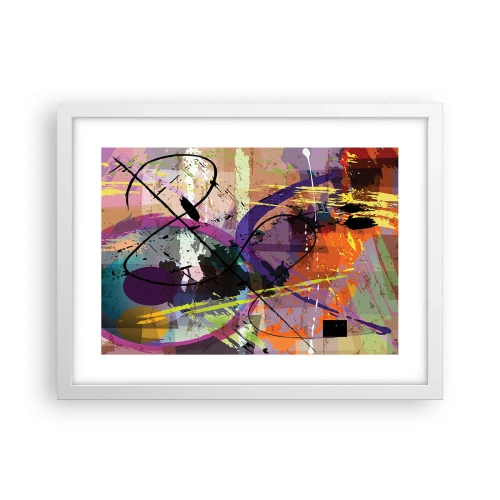 Affiche dans un cadre blanc - Poster - Vous pouvez aller tout droit ou autour - 40x30 cm