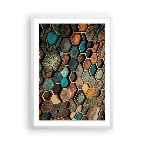 Affiche dans un cadre blanc - Poster - Ornements arabes – variation - 50x70 cm