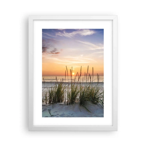 Affiche dans un cadre blanc - Poster - Regarde, pense, ressent - 30x40 cm
