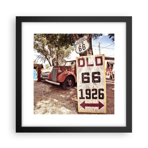 Affiche dans un cadre noir - Poster - La légende de la province américaine - 30x30 cm