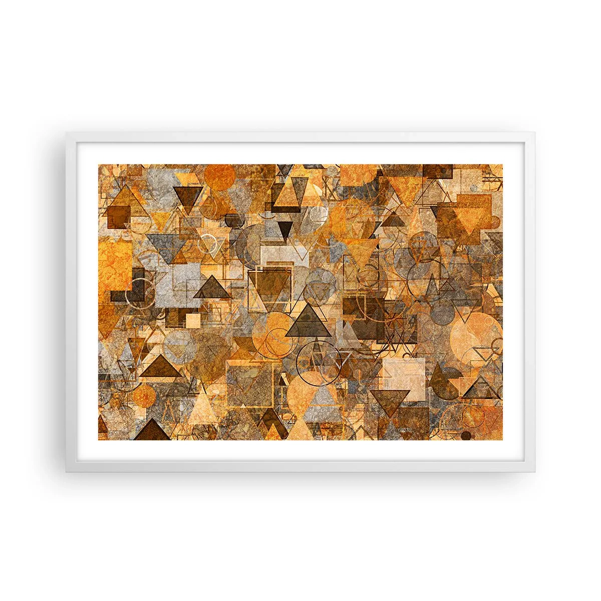 Affiche dans un cadre blanc - Poster - Le monde en forme - 70x50 cm