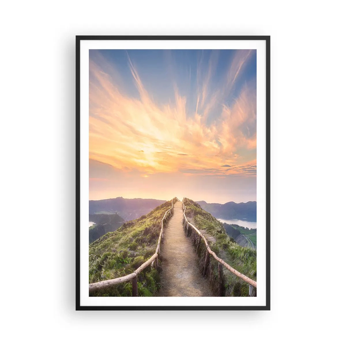 Affiche dans un cadre noir - Poster - Proche du ciel - 70x100 cm