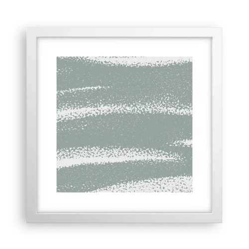 Affiche dans un cadre blanc - Poster - Abstraction dans un climat hivernal - 30x30 cm