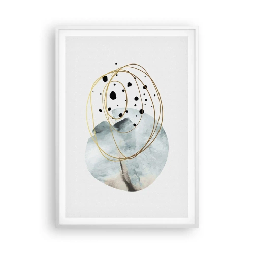 Affiche dans un cadre blanc - Poster - Emmêlement de l'espace - 70x100 cm