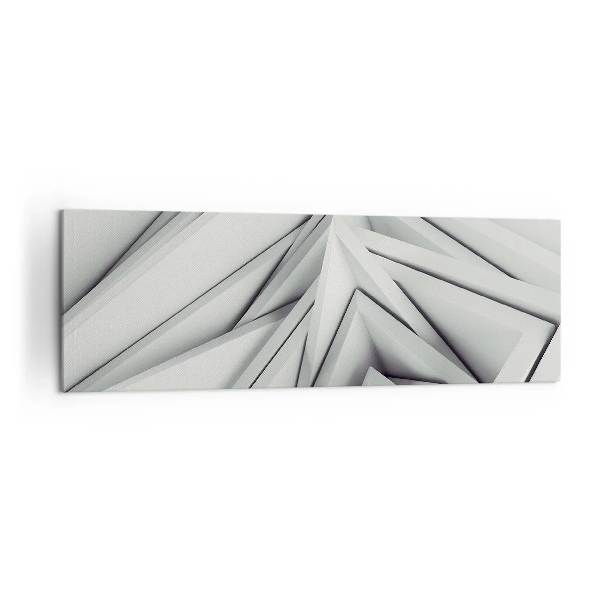 Impression sur toile - Image sur toile - Une composition abstraite de formes géométriques dans des tons de gris. - 160x50cm - Bourgeon d’angles vifs - Décoration murale moderne pour le salon et la chambre ARTTOR