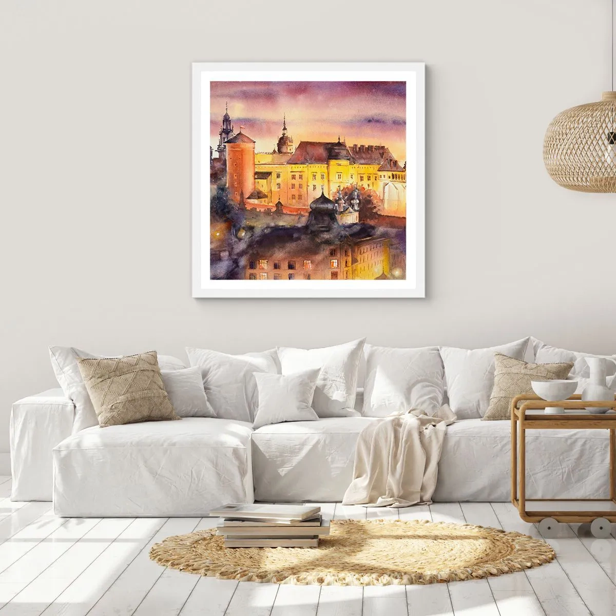 Affiche dans un cadre blanc - Poster - Histoire et conte de fées - 50x50 cm