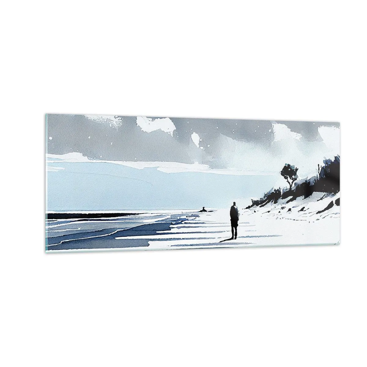 Impression sur verre - Image sur verre - Seul à seul - 100x40 cm