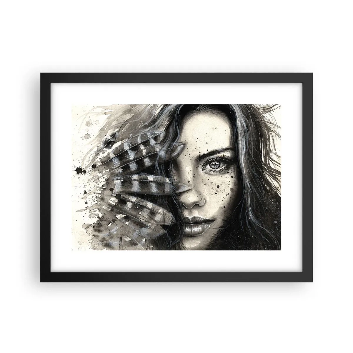 Affiche dans un cadre noir - Poster - Beauté sauvage - 40x30 cm