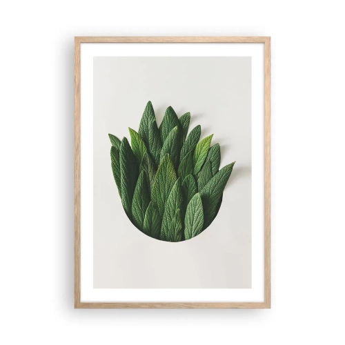 Affiche dans un chêne clair - Poster - Curiosité sans retenue - 50x70 cm