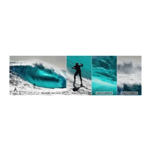 Échantillon de Papier Peint Premium Sand - Challenge accepté - Surfant, Haute vague, Surfeur - 100x30 cm