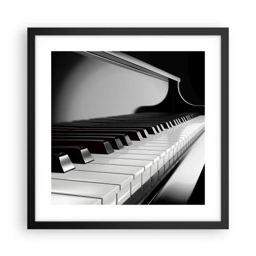 Affiche dans un cadre noir - Poster - Harmonie des formes et des couleurs - 40x40 cm