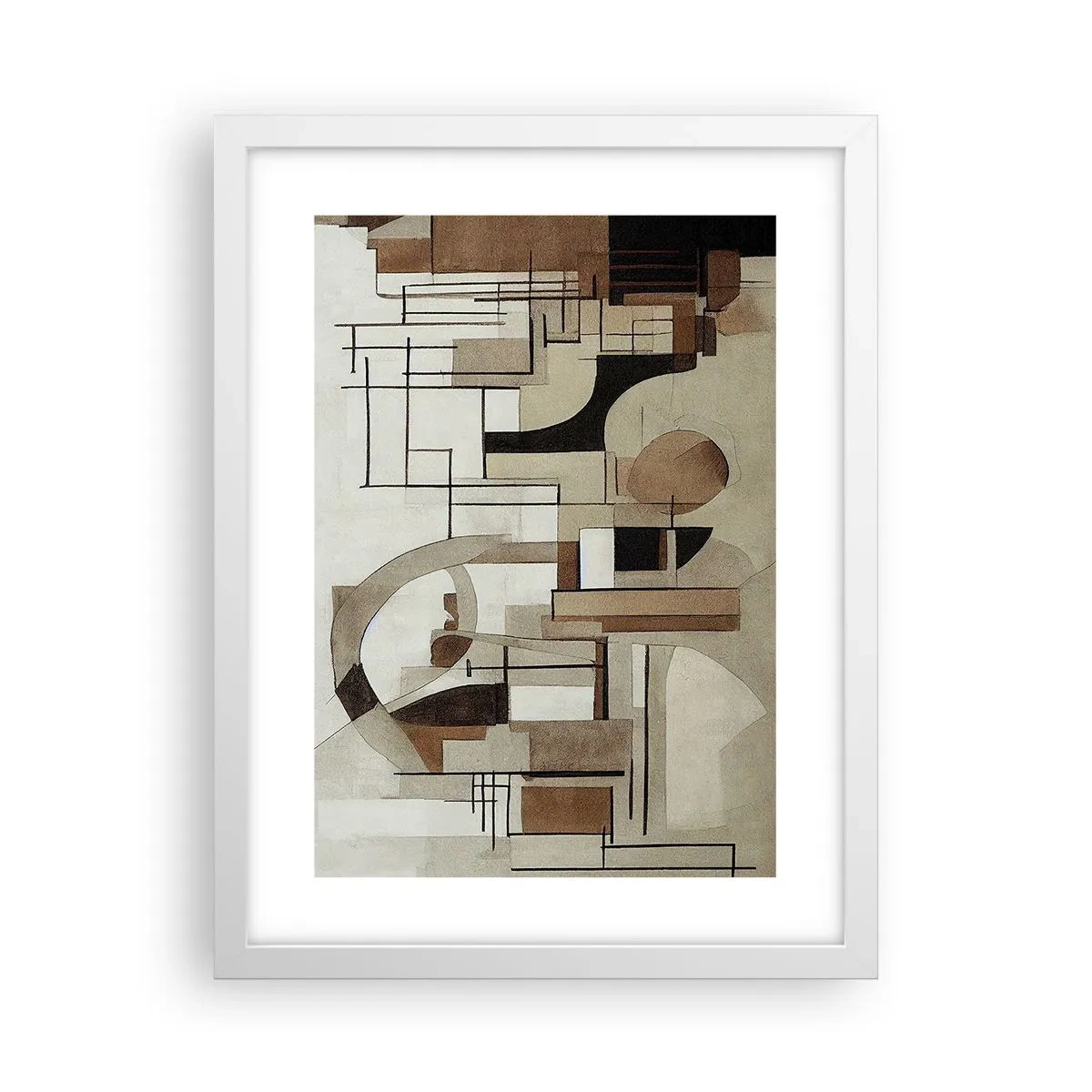 Affiche dans un cadre blanc - Poster - Paysage urbain 2.0 - 30x40 cm